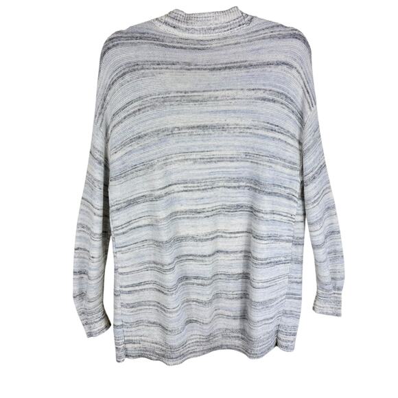 Haven Well Within Gray Cream Organic Cotton Spacedye Open Cardigan Size M - Picture 4 of 7